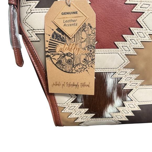 NWT! Catchfly Studio Aztec‎ Crossbody Bucket Bag Southwestern Style Purse - Picture 7 of 9